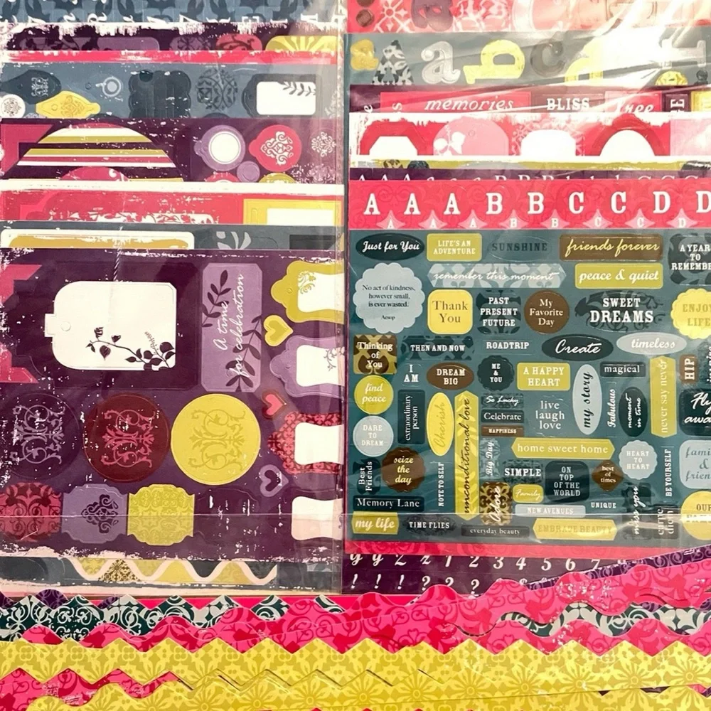 XL SCRAPBOOK+ complete scrap set vintage style appearance w/hundreds of pieces!
